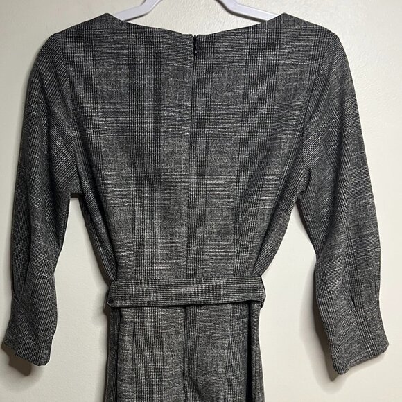 H & M Plaid Tie Dress Size S - Picture 4 of 8